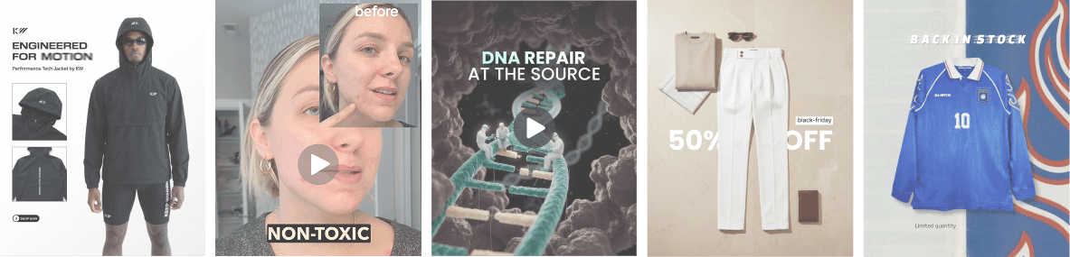 Row of creative ad examples